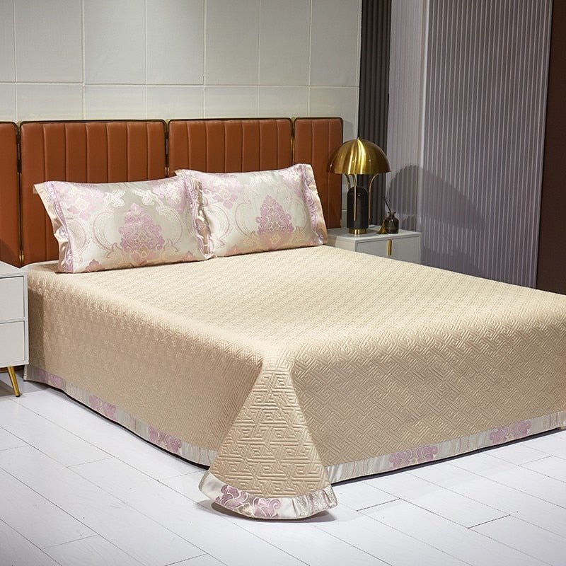 Nasreen 1000TC Satin Jacquard Egyptian Cotton Luxury European Duvet Cover Sets - RoseStraya.com