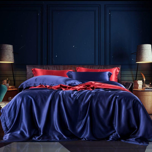 Nilasha Luxury Pure Mulberry Silk Duvet Cover Set - RoseStraya.com