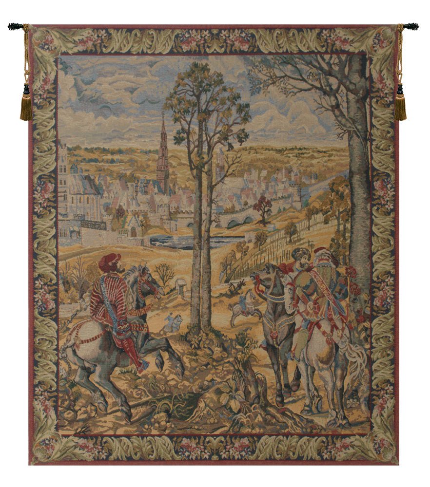 Old Brussels Flanders Vertical Belgian Tapestry Wall Art - RoseStraya.com