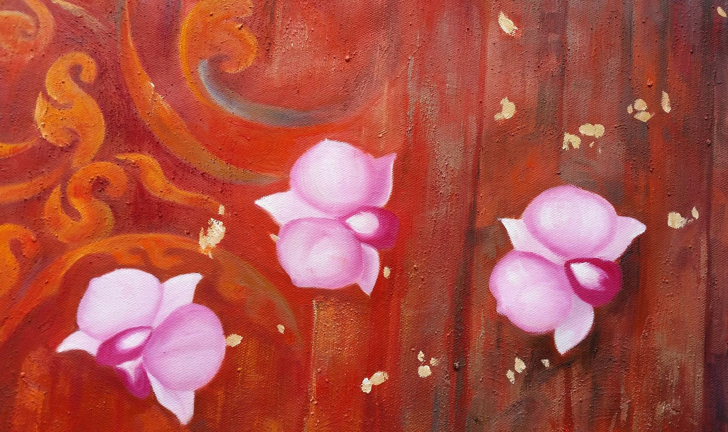 Original Buddha Oil Painting Canvas Art Genuine Hand-Painted Signed Unframed - RoseStraya.com