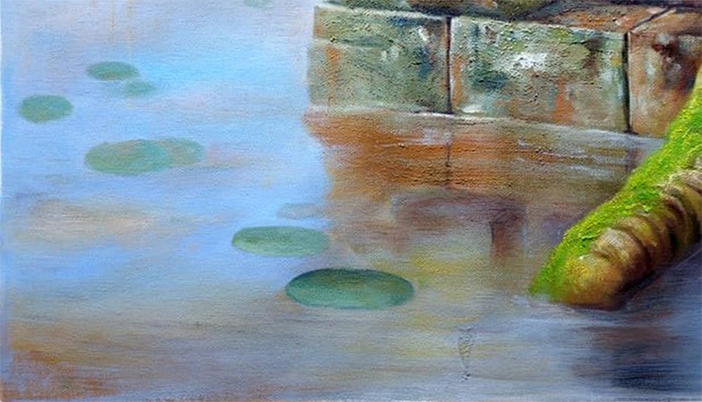 Original Buddha & The Universe Hand-Painted Oil Painting on Canvas Signed Unframed - RoseStraya.com