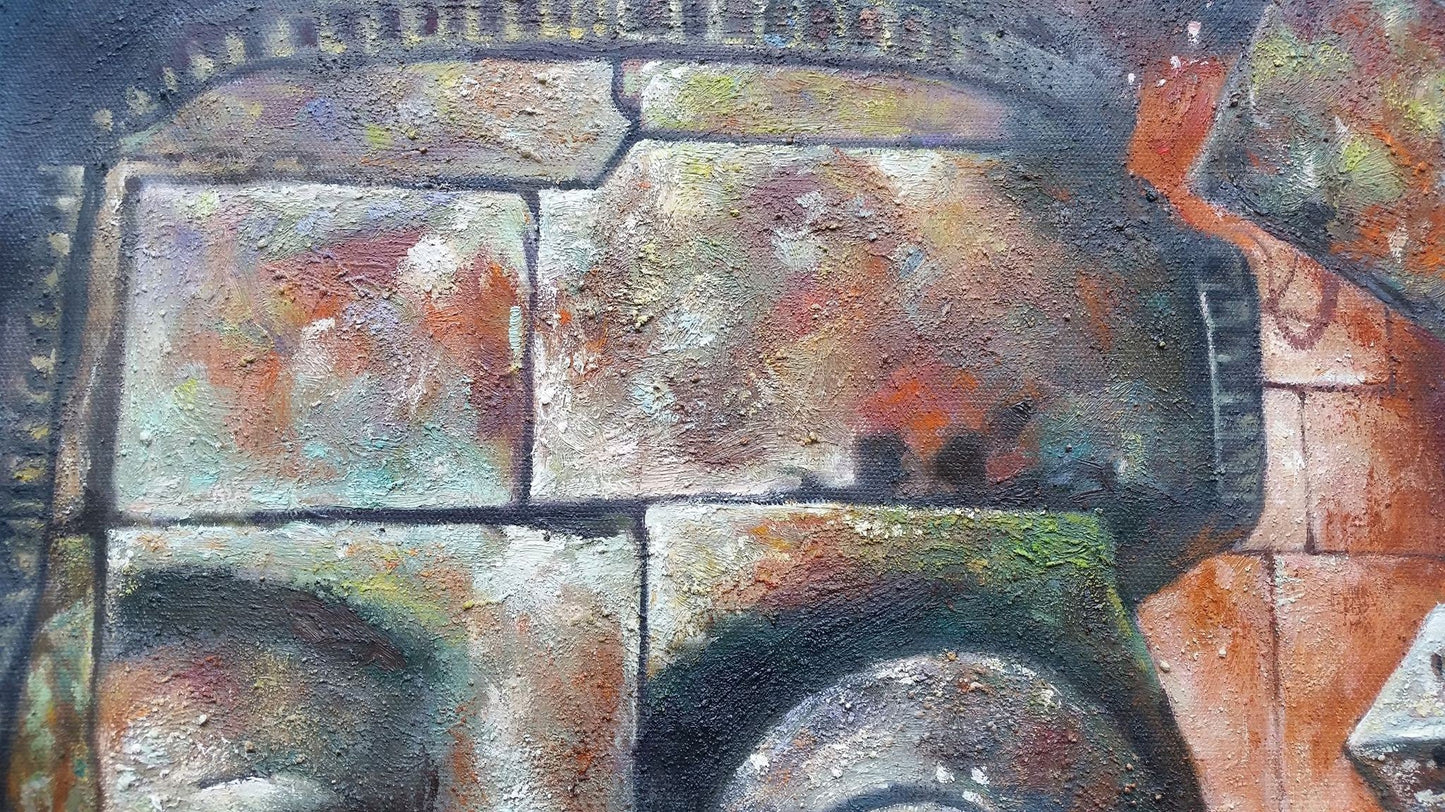 Original Buddha & The Universe II Hand-Painted Oil Painting on Canvas Signed Unframed - RoseStraya.com