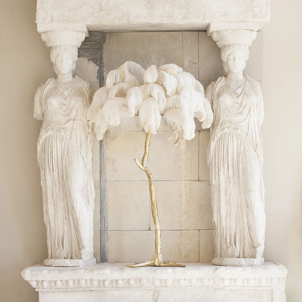 Palmera Straya Luxury Feather Table/Floor Lamps Living Room Bedroom Indoor Lighting - RoseStraya.com