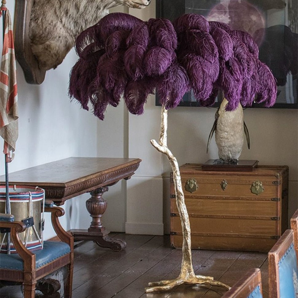 Palmera Straya Luxury Feather Table/Floor Lamps Living Room Bedroom Indoor Lighting - RoseStraya.com