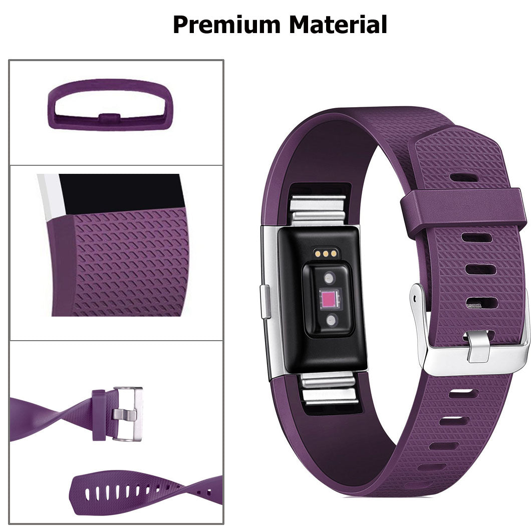 Premium Fitbit Charge 2 Bands Silicone Replacement Wristband Watch Strap