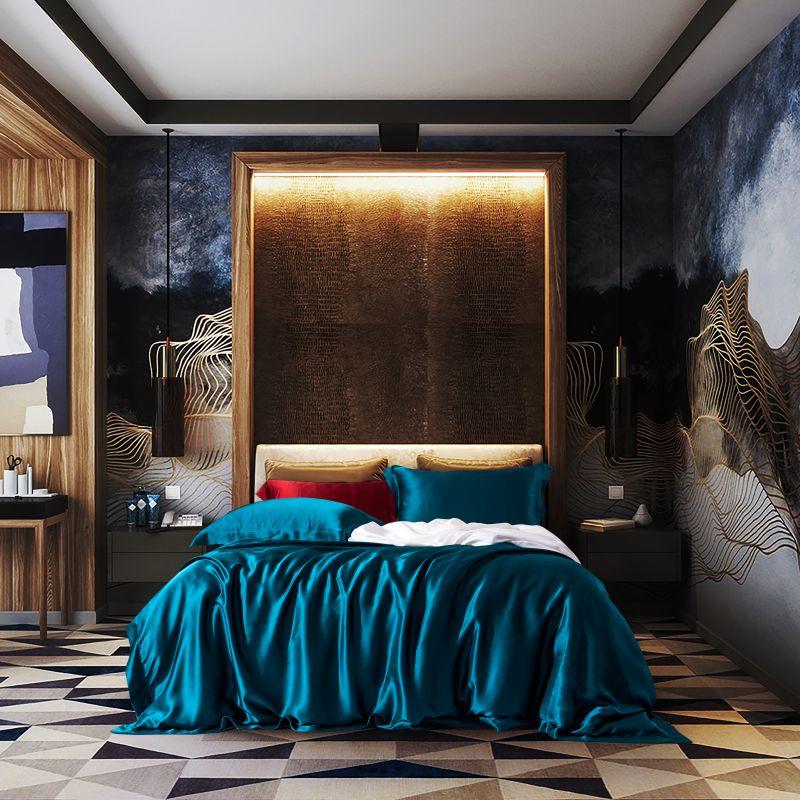 Mazarine Luxury Pure 22 Momme Mulberry Silk Duvet Cover Set