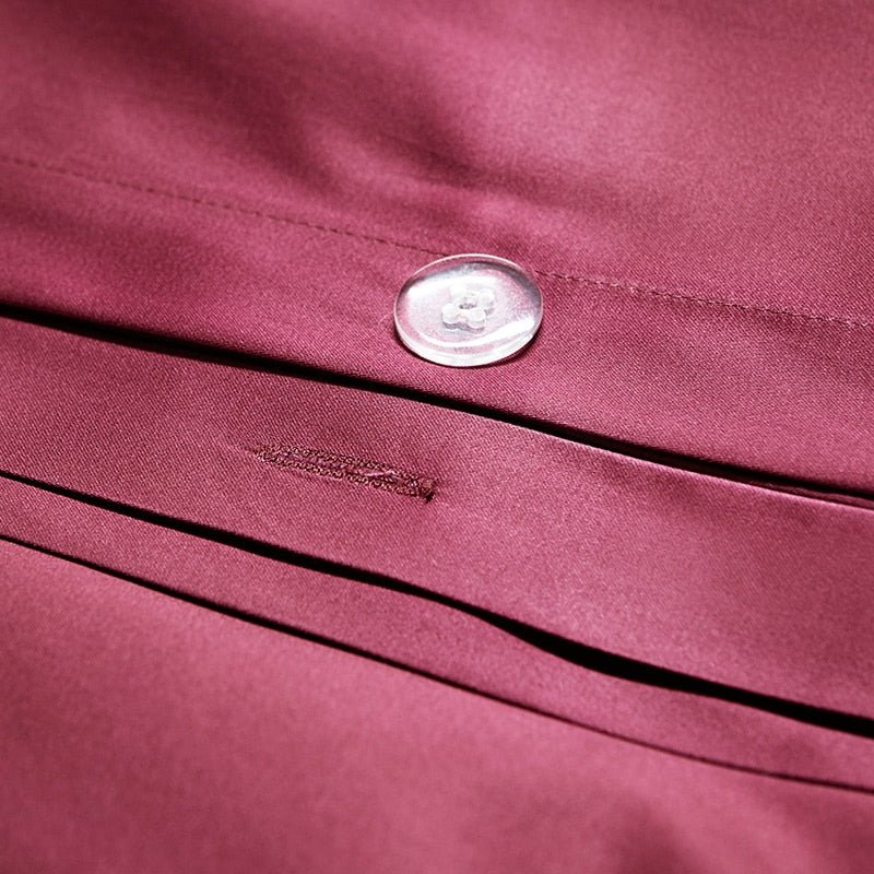 Reina Puce Red Luxury Egyptian Cotton Duvet Cover Set - RoseStraya.com