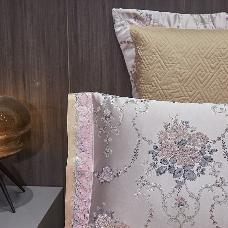 Roseo 1000TC Satin Jacquard Egyptian Cotton Luxury European Duvet Cover Sets - RoseStraya.com