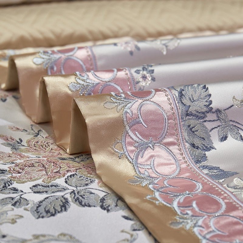 Roseo 1000TC Satin Jacquard Egyptian Cotton Luxury European Duvet Cover Sets - RoseStraya.com