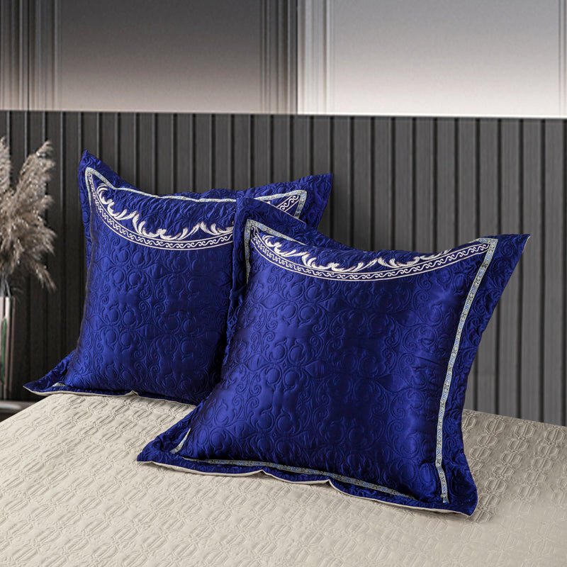 Rosina Satin Jacquard Egyptian Cotton Embroidered Duvet Cover Set - RoseStraya.com