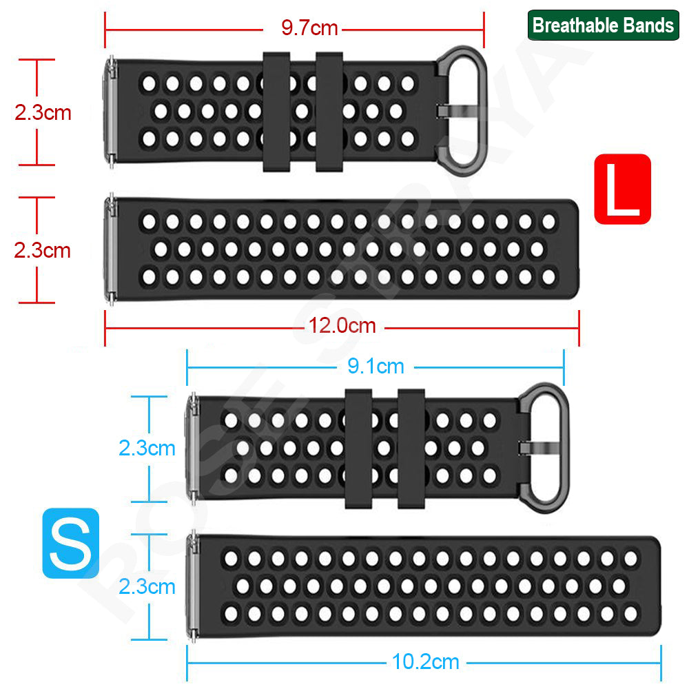 Fitbit Versa 1/2/Lite Replacement Bands Silicone Breathable Smart Watch Strap