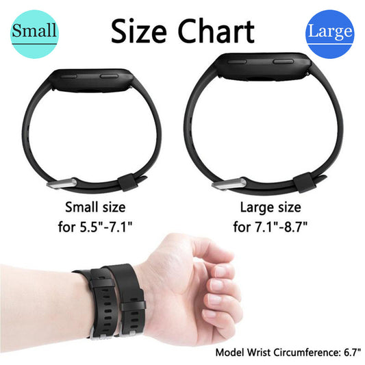 Fitbit Versa 1/2/Lite Replacement Bands Silicone Breathable Smart Watch Strap