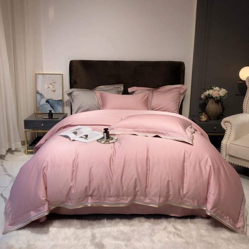 Skylet Modern Threadwork Border Egyptian Cotton Duvet Cover Set - RoseStraya.com