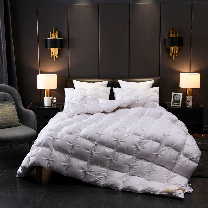 Somaya Pinch Quilted Goose Down Filling Comforter - RoseStraya.com