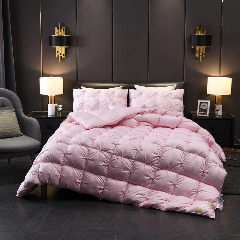 Somaya Pinch Quilted Goose Down Filling Comforter - RoseStraya.com