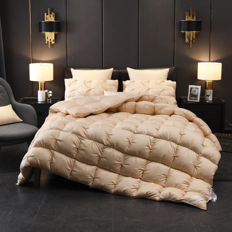 Somaya Pinch Quilted Goose Down Filling Comforter - RoseStraya.com