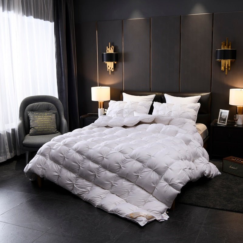 Somaya Pinch Quilted Goose Down Filling Comforter - RoseStraya.com