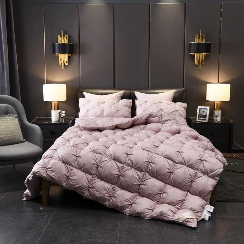 Somaya Pinch Quilted Goose Down Filling Comforter - RoseStraya.com