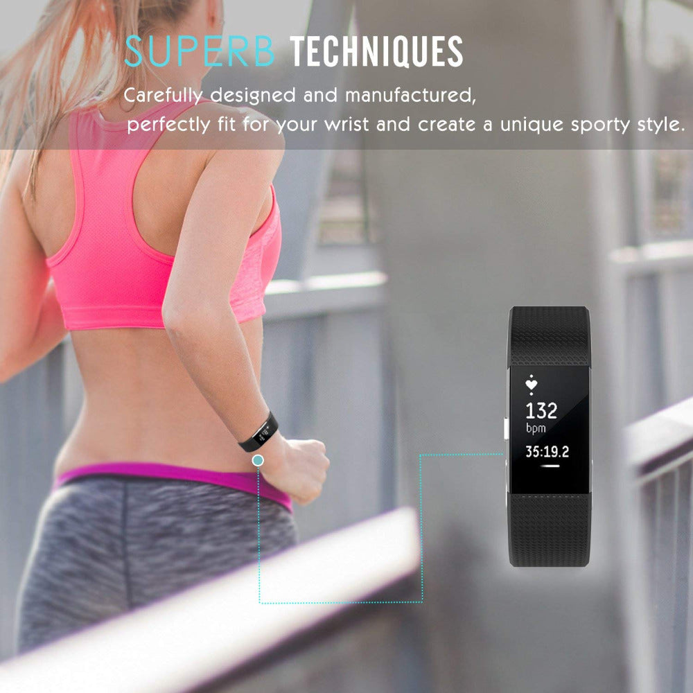 Premium Fitbit Charge 2 Bands Silicone Replacement Wristband Watch Strap
