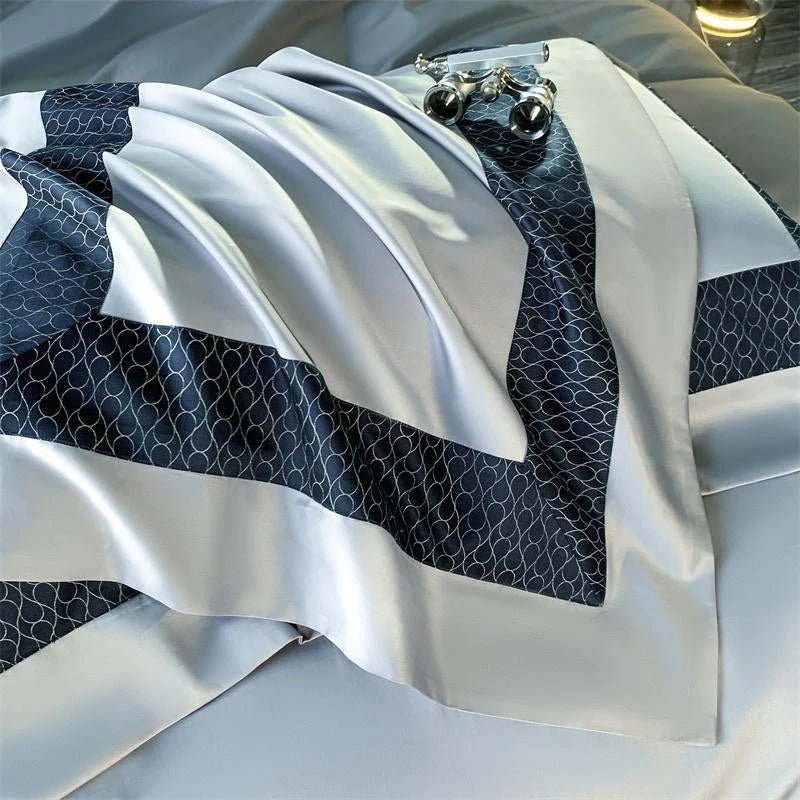 Timeless Silver Egyptian Cotton Luxury Hotel Duvet Cover Set - RoseStraya.com