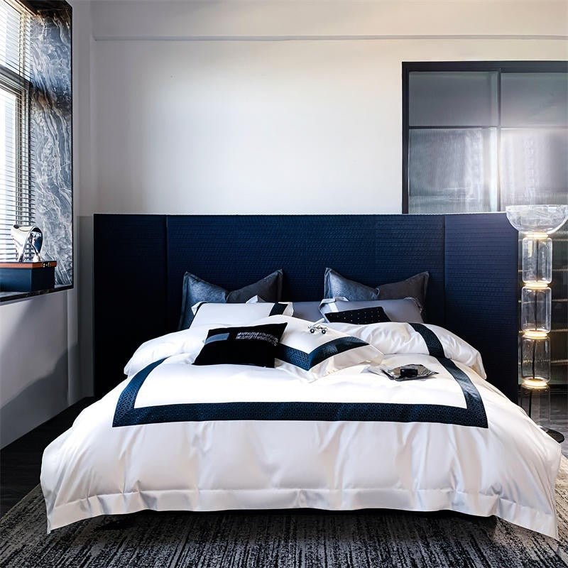 Timeless White Egyptian Cotton Luxury Hotel Duvet Cover Set - RoseStraya.com