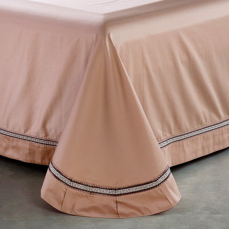 Ventura Luxury Jacquard Egyptian Cotton Embroidery Duvet Cover Set - RoseStraya.com