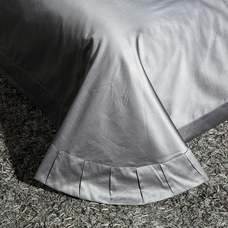 Yara Vibrant Grey Luxury Egyptian Cotton Embroidery Duvet Cover Set - RoseStraya.com