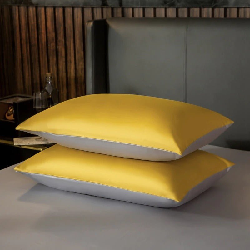 Zerua Gold Silver Reversible Egyptian Cotton Duvet Cover Set - RoseStraya.com