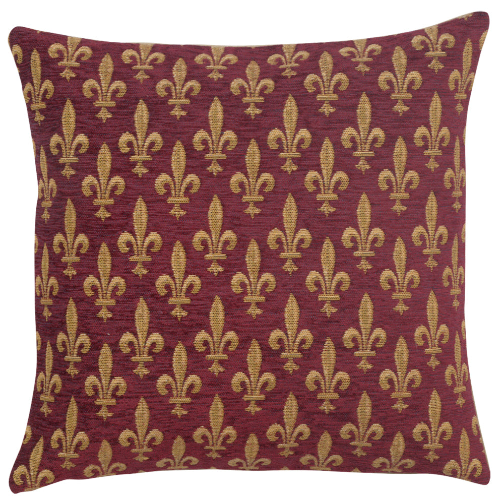 Fleur de Lys Rouge IV European Cushion Covers