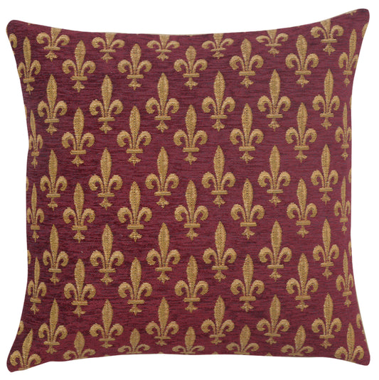 Fleur de Lys Rouge IV European Cushion Covers