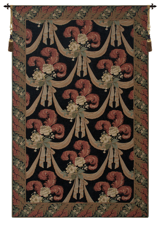 Elegant Floral Scroll II European Tapestry