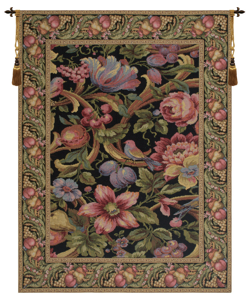 Eve's Floral Paradise Vertical European Tapestry