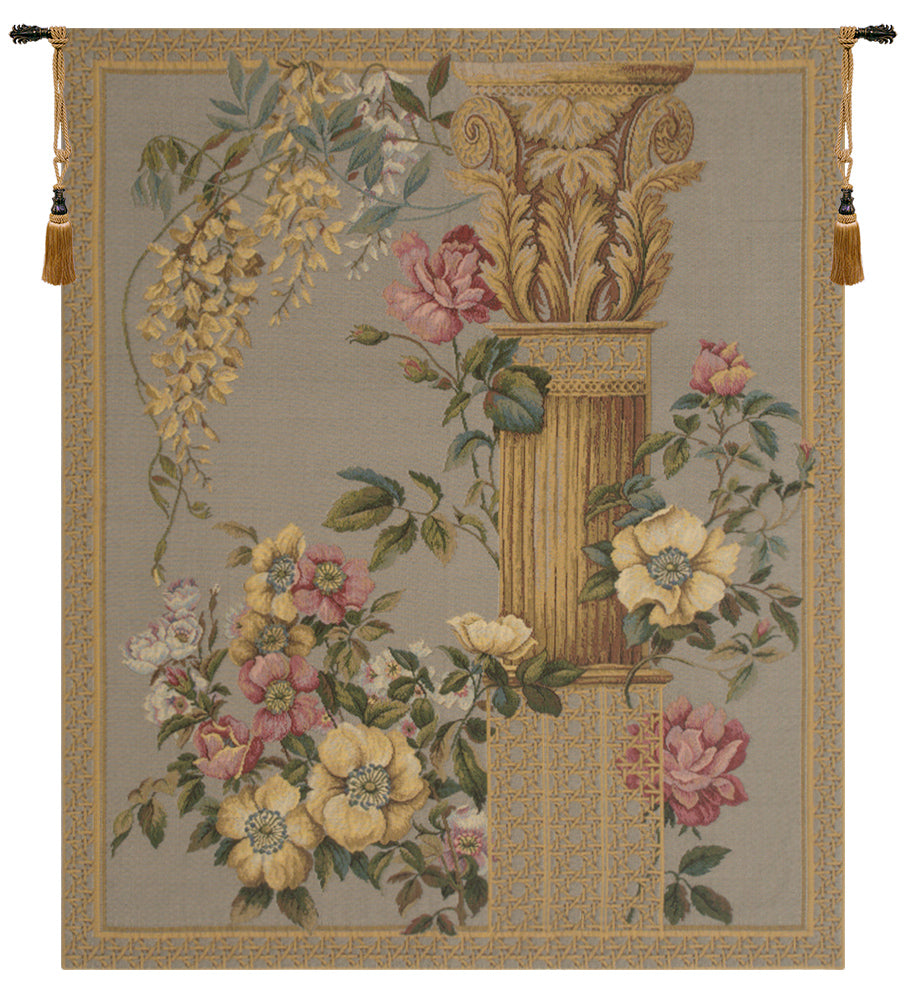 Corinthian Columns Blue  European Tapestry
