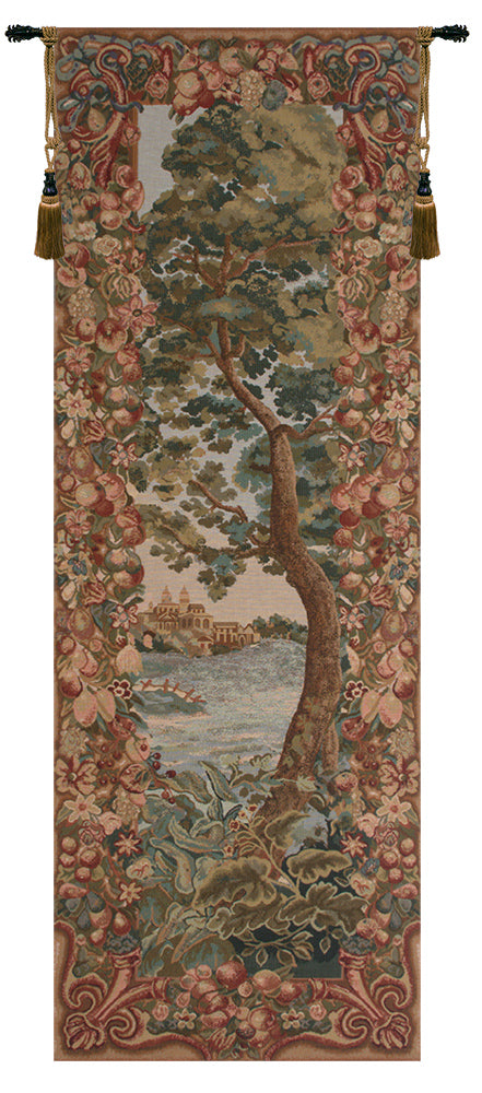 Verdure Castle Landscape Left Tapestry Wall Hanging