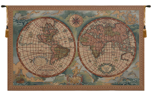 Antique Map I Italian Wall Tapestry