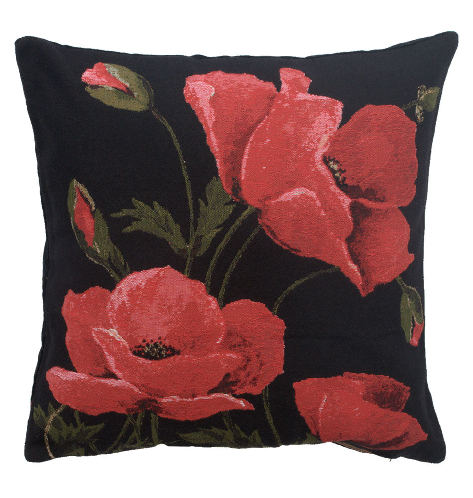 Poppies Large European Cushion Covers