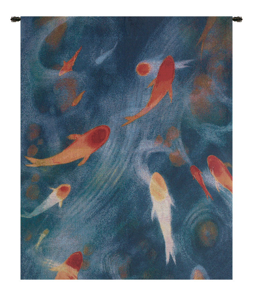 Koi Pond Small Tapestry Wall Art