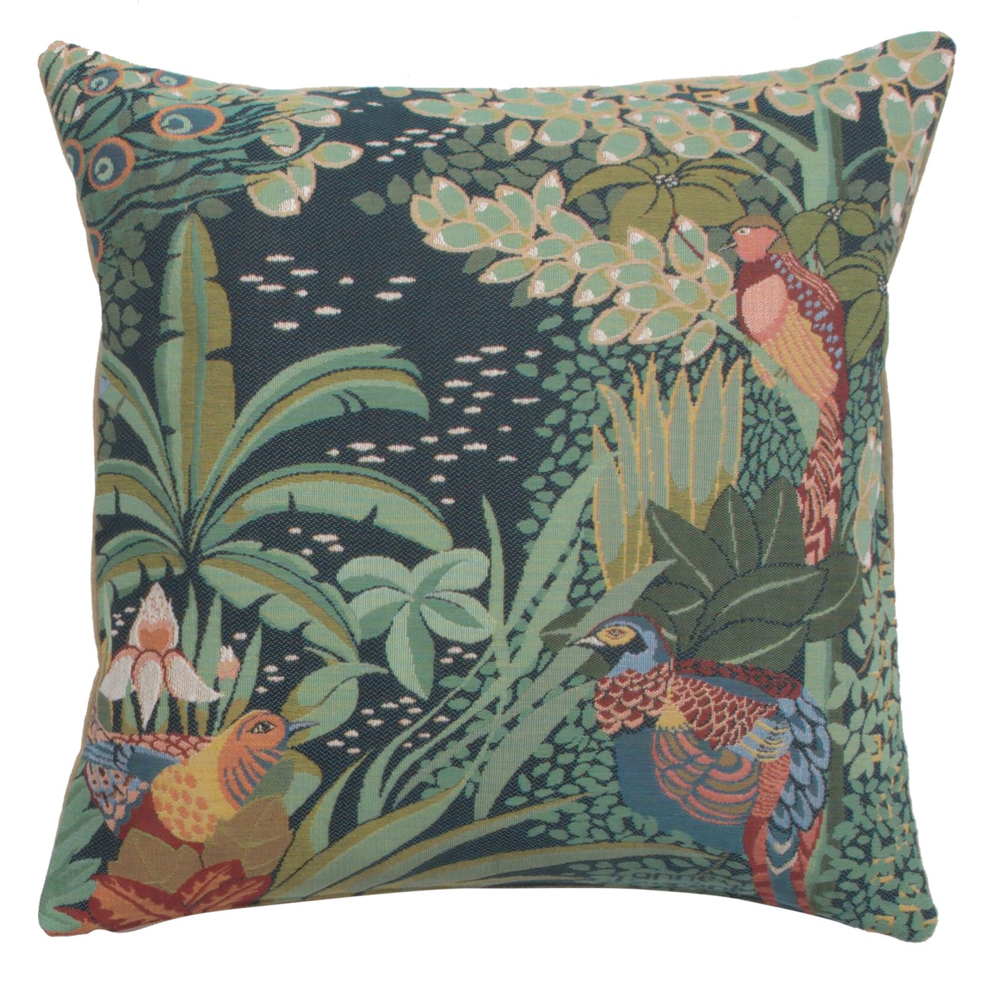 Jungle and Three Birds French Cushion Cover