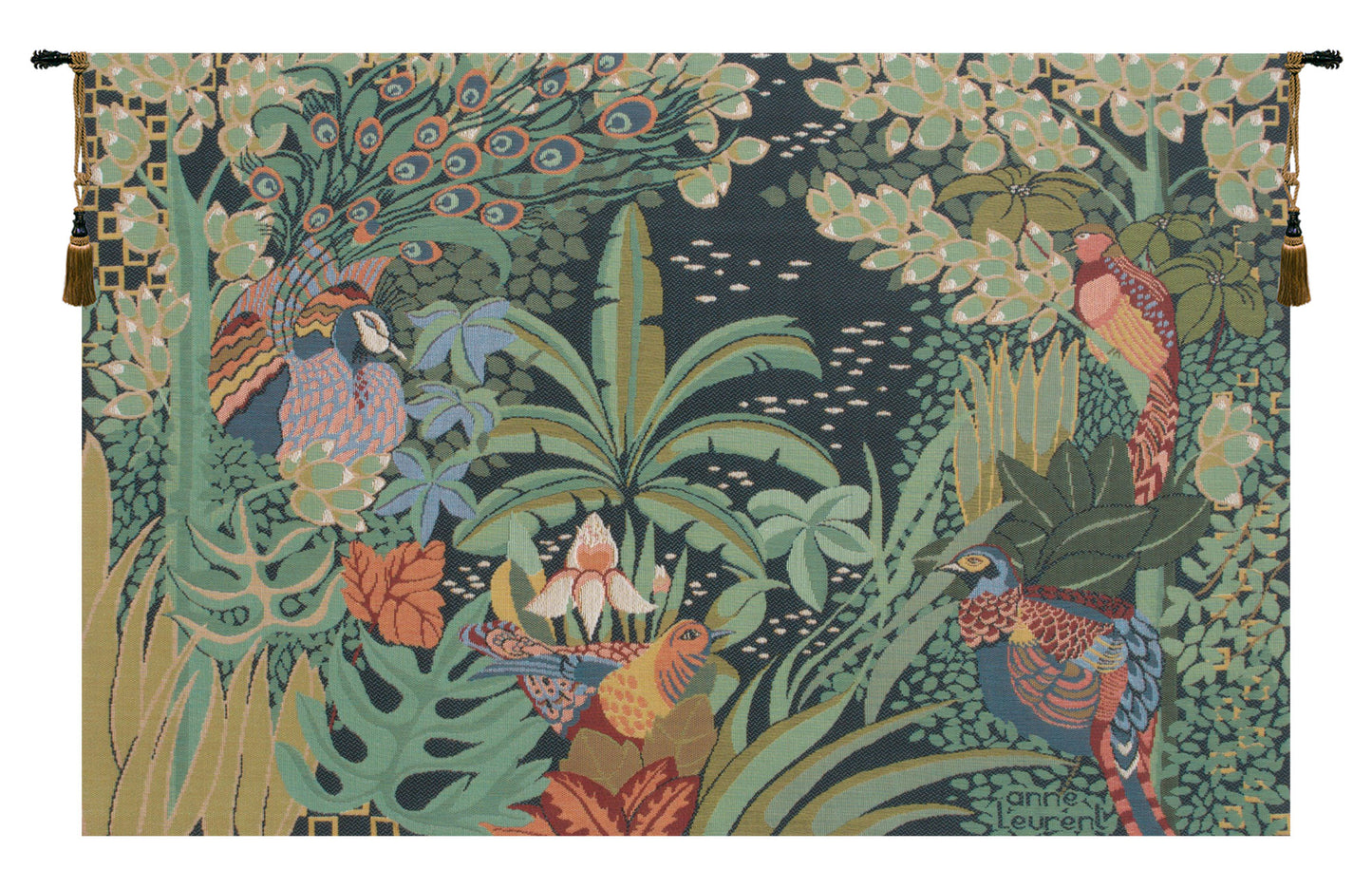 Jungle and Four Birds French Tapestry