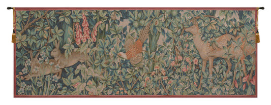Rabbit, Pheasant, and Doe French Tapestry