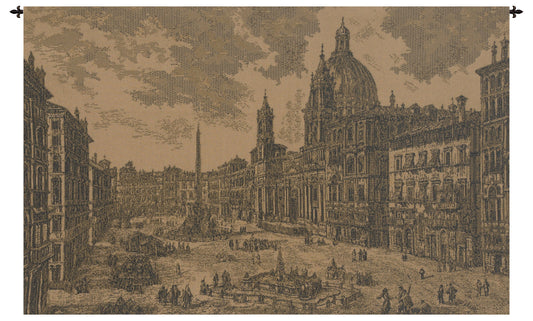 Navona Square II Italian Wall Tapestry