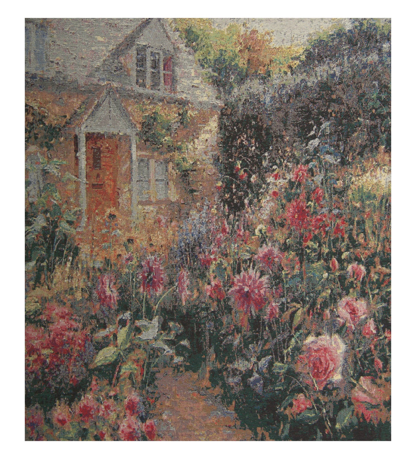 Enchanting English Garden Stretched Wall Tapestry