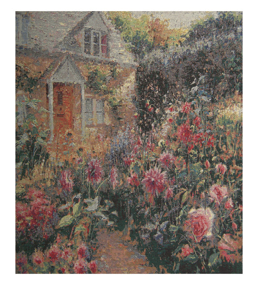 Enchanting English Garden Stretched Wall Tapestry