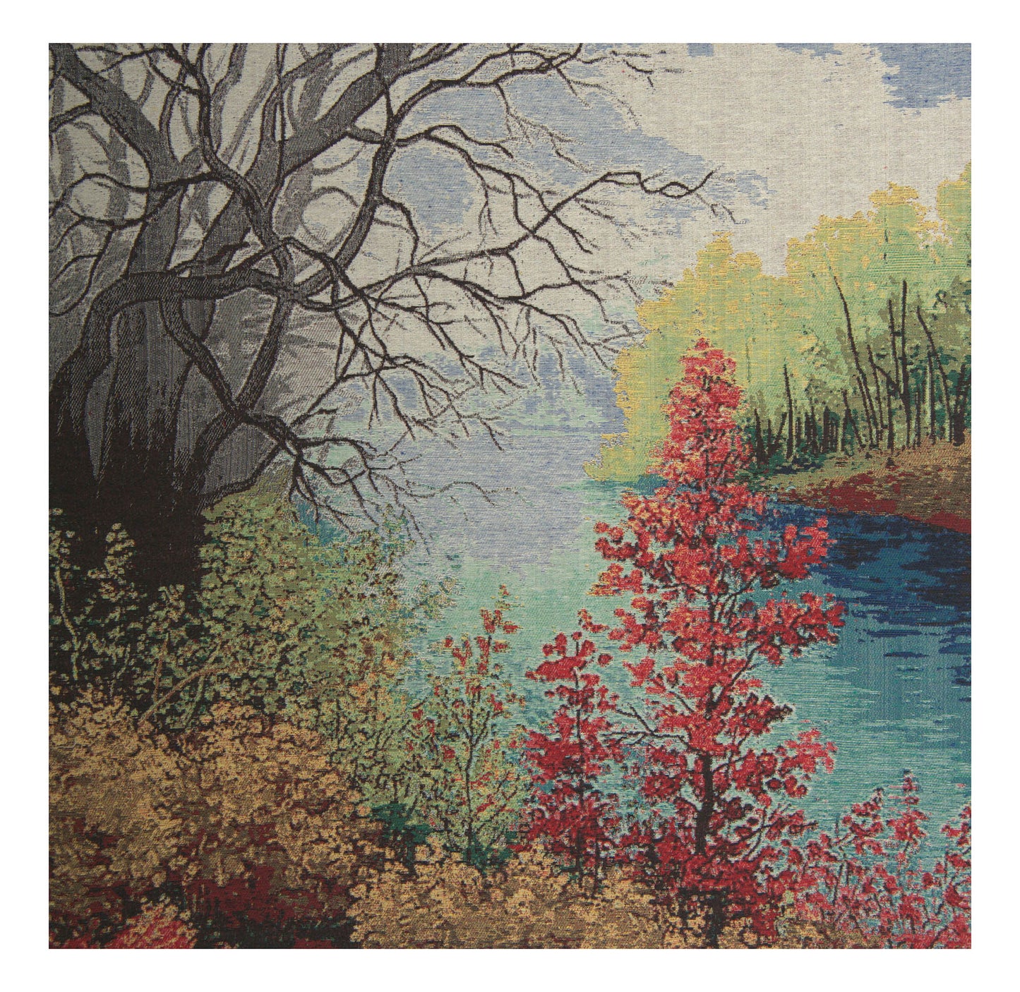 The Autumn River Stretched Wall Tapestry
