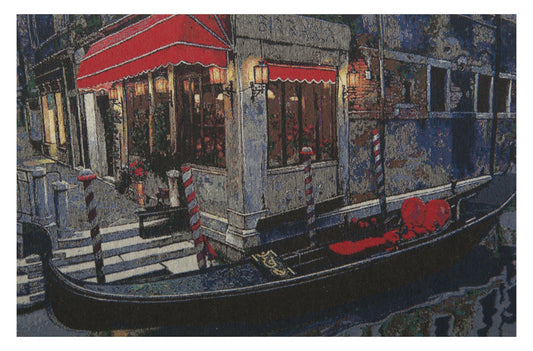 Moonlight Gondola Stretched Wall Tapestry