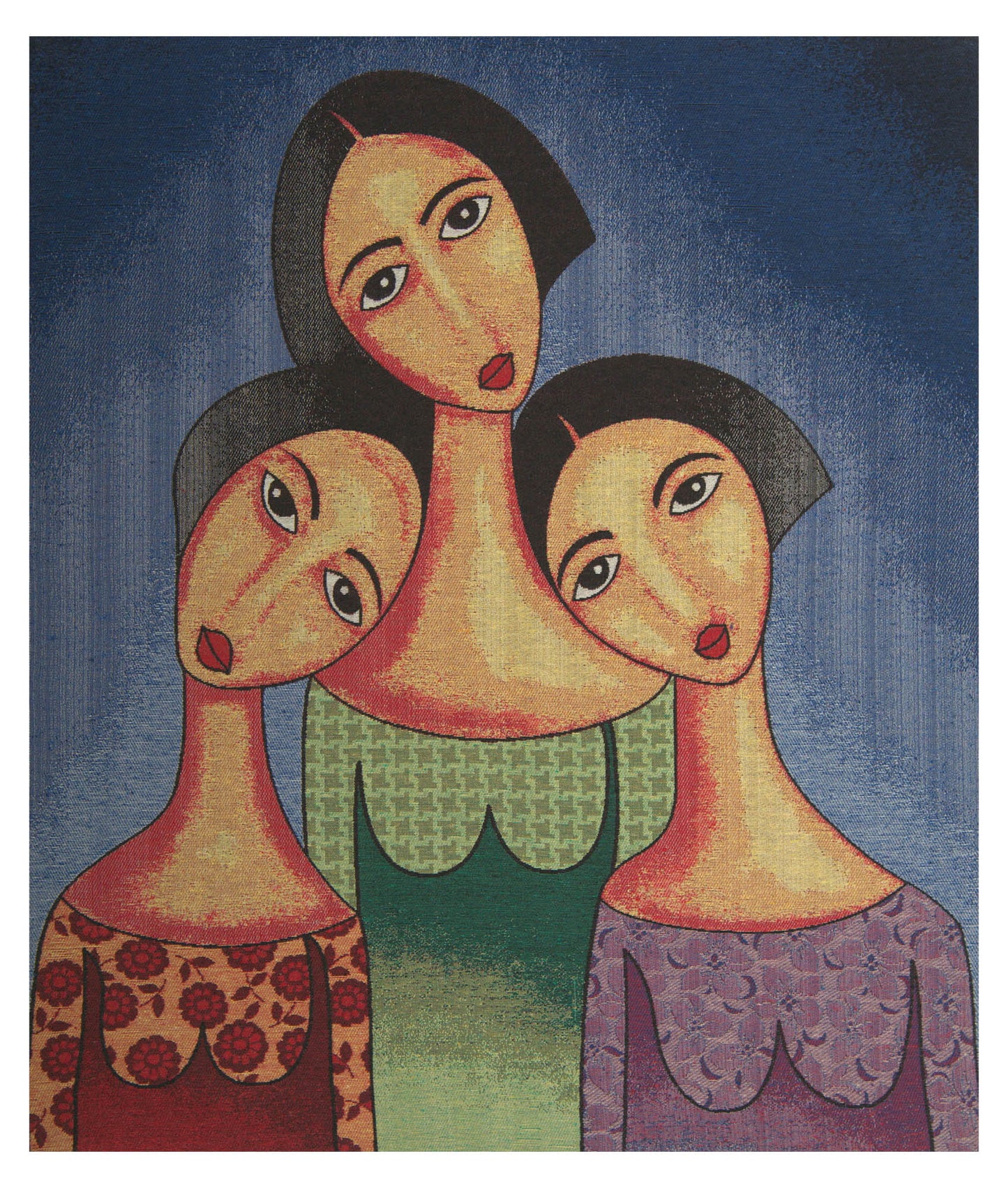 Three Sister Stretched Wall Tapestry