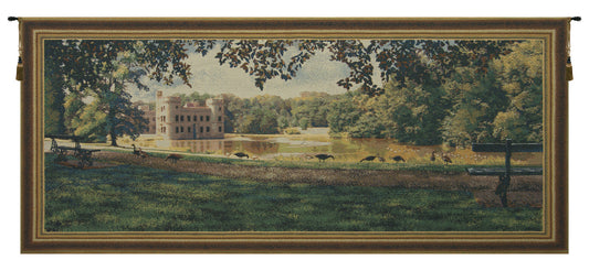 Princess Castle with Frame Border Belgian Tapestry Wall Art