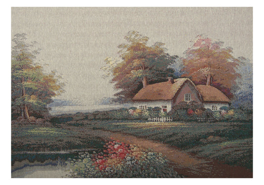 Our Cottage by the Lake Stretched Wall Tapestry