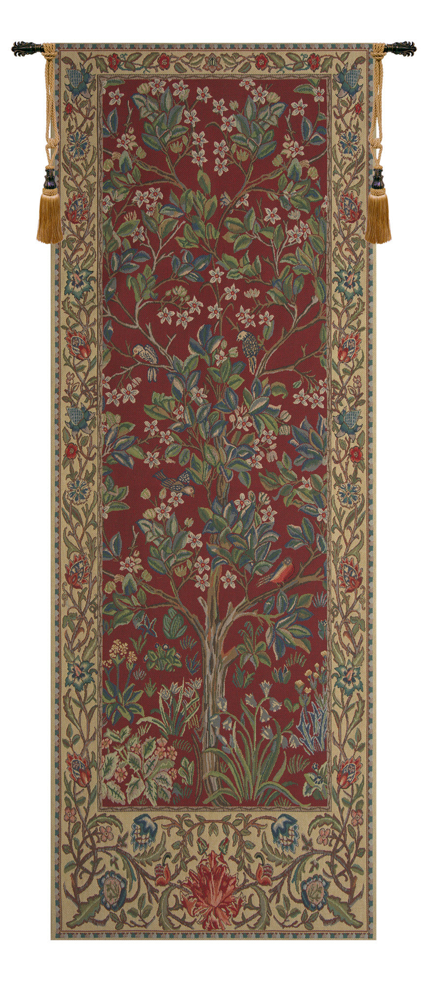 The Tree of Life Portiere Red Tapestry Wholesale