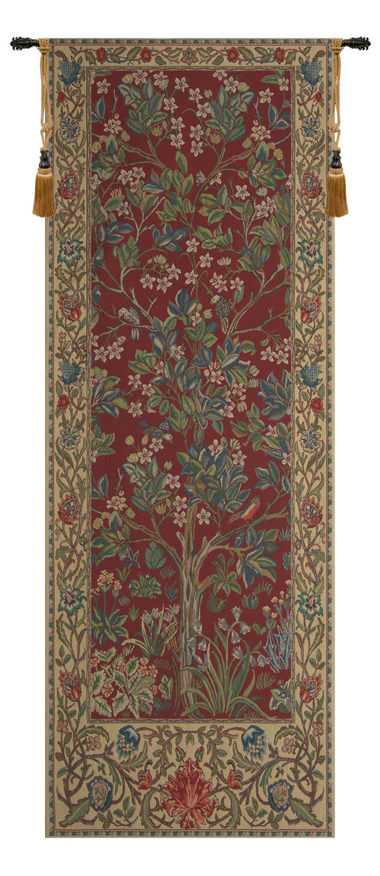 The Tree of Life Portiere Red Tapestry Wholesale